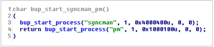 Figure 7. Starting SYNCMAN and PM
