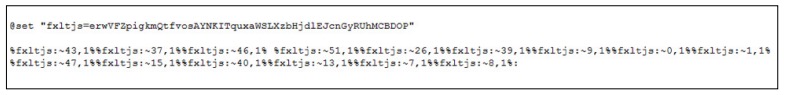 Figure 12. Example of installation script obfuscation